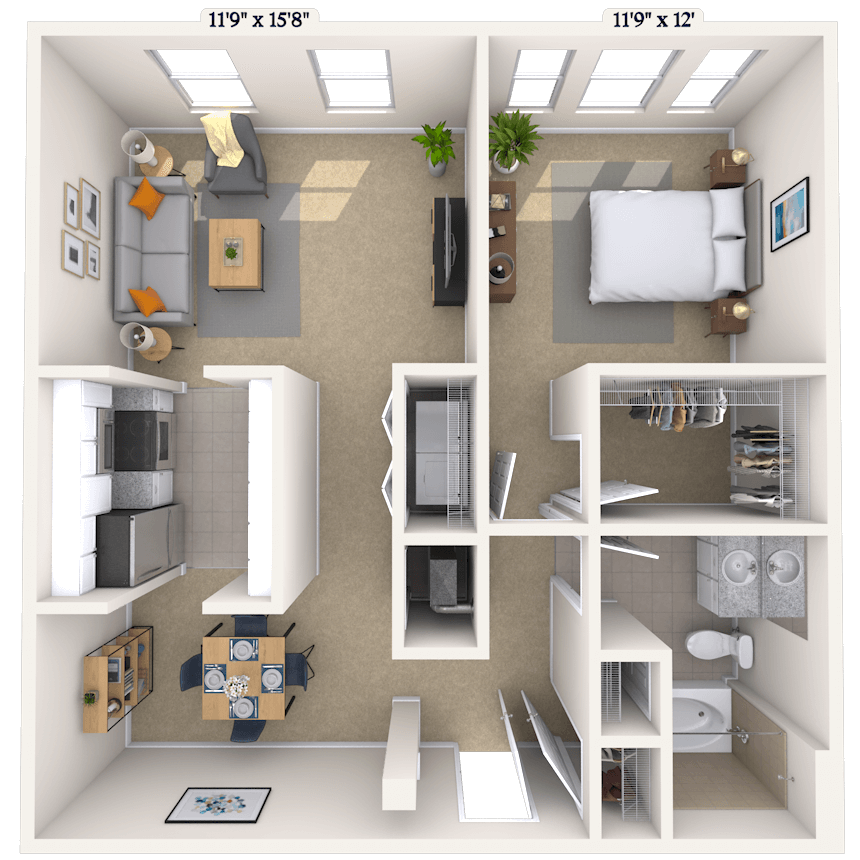 Floorplan image of unit 2300
