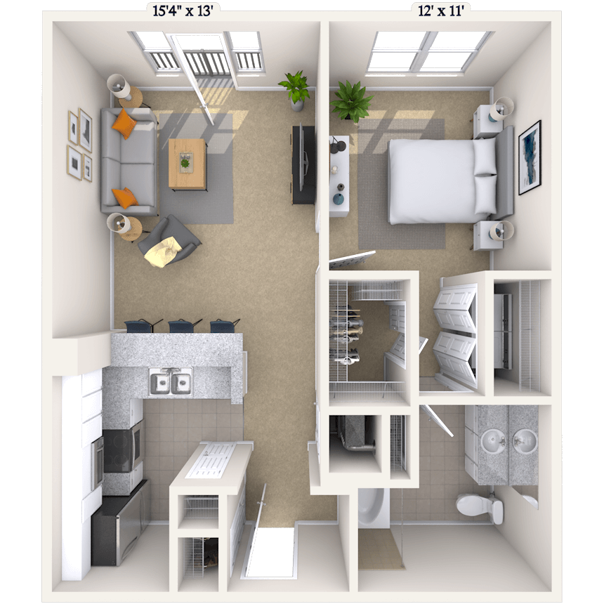 Floorplan image of unit 2207