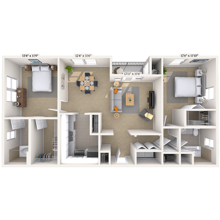 Floorplan image of unit 389