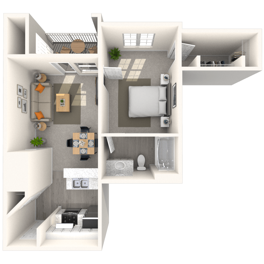 Floorplan image of unit 1363