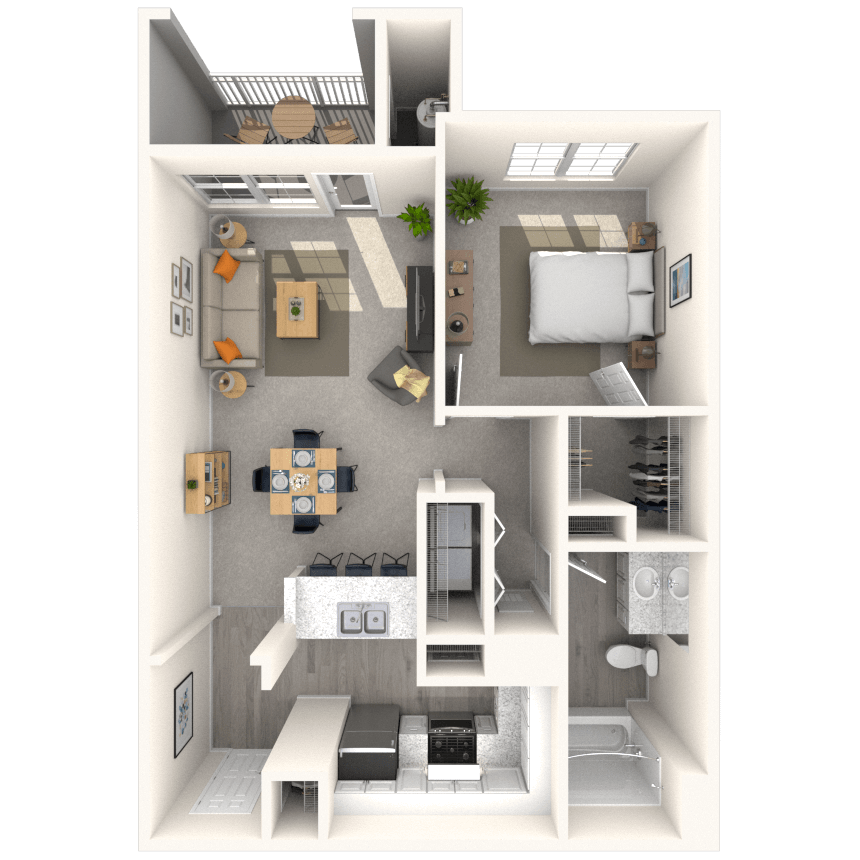 Floorplan image of unit 1514