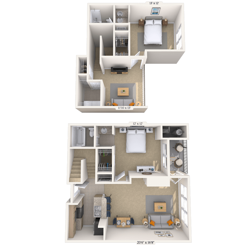 Floorplan image of unit 6411
