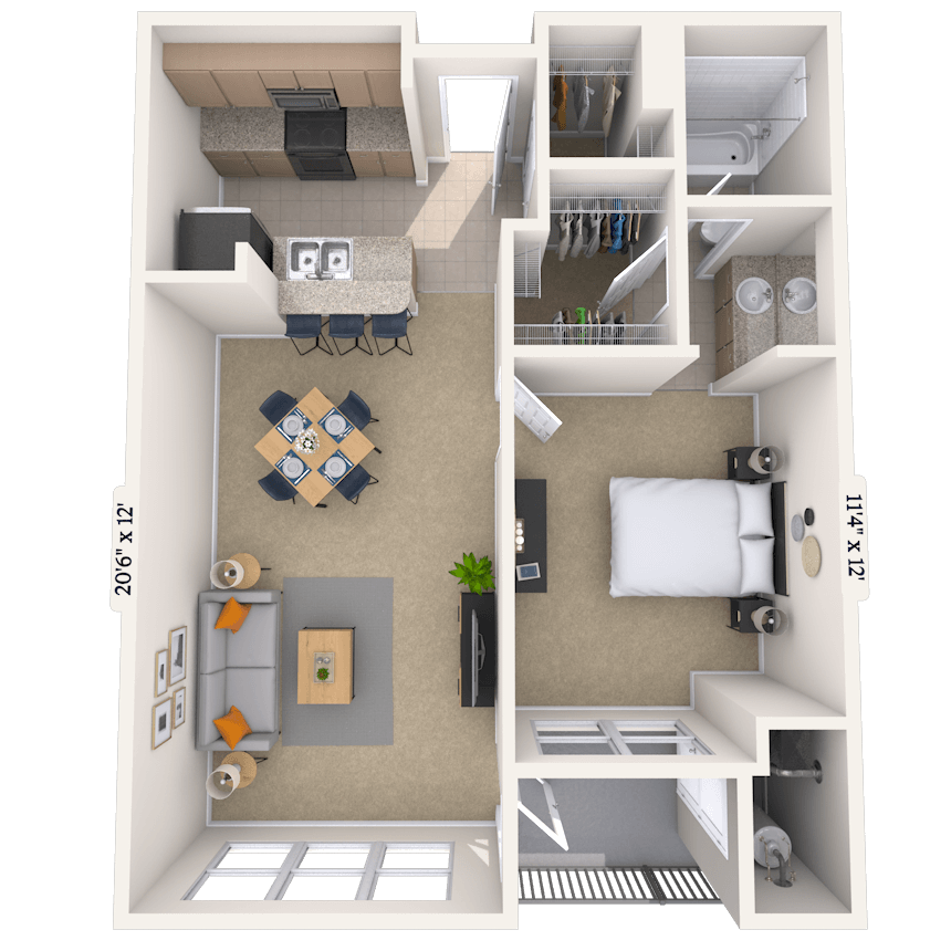 Floorplan image of unit 9106