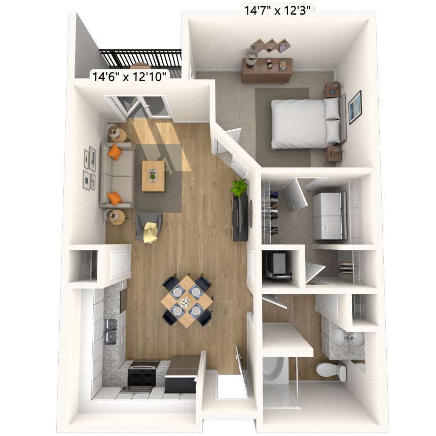 Floorplan image of unit 1323P3