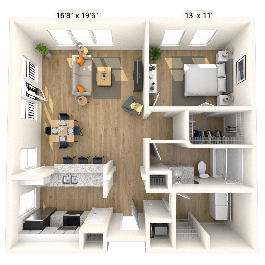 Floorplan image of unit 1161P2