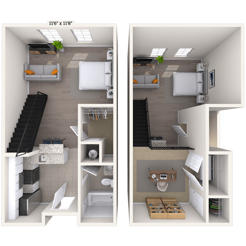 Floorplan image of unit 1455P2