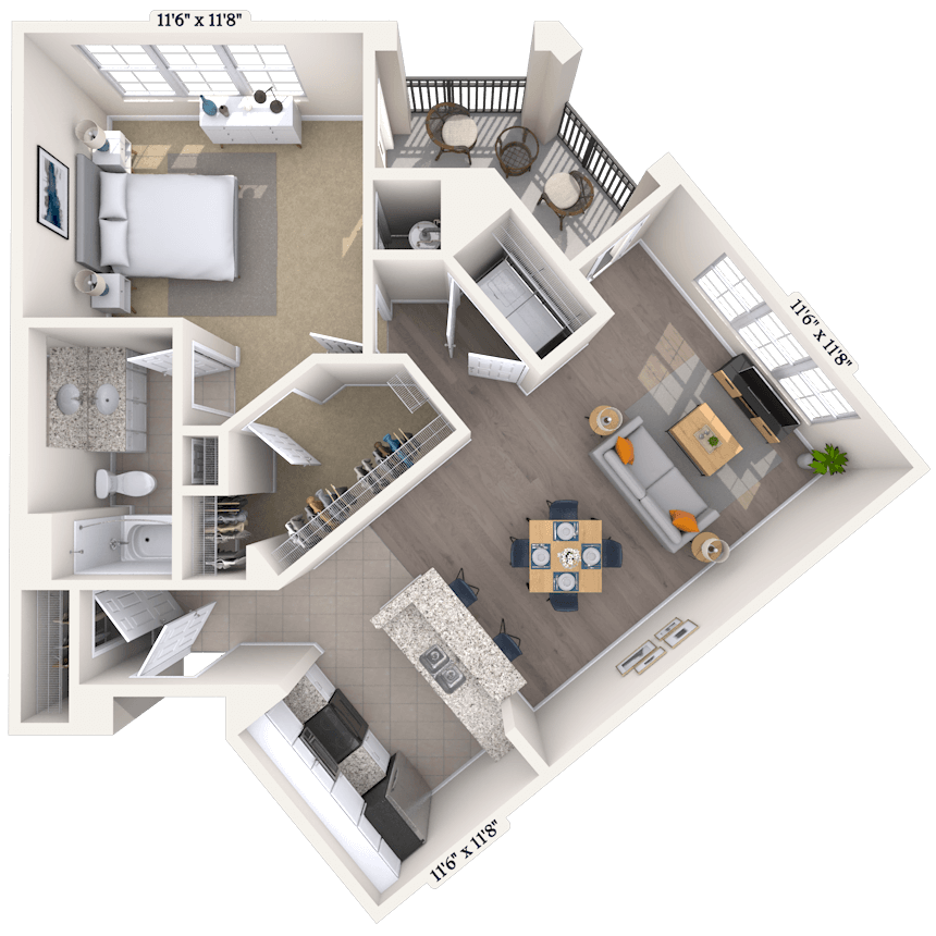 Floorplan image of unit 1314P2