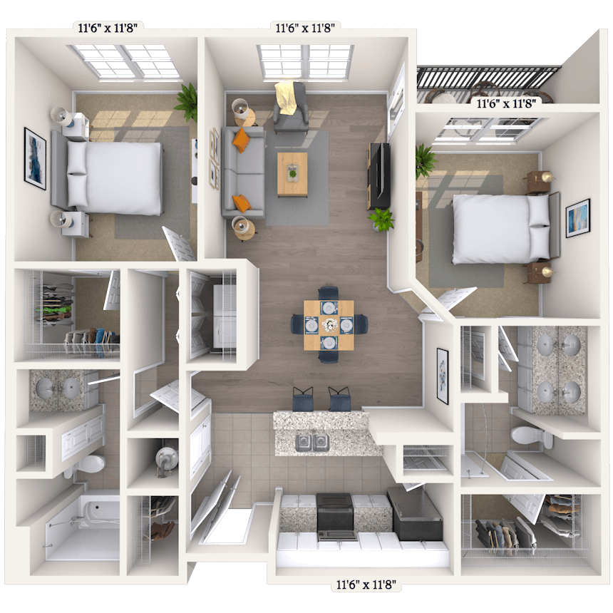 Floorplan image of unit 1106P3