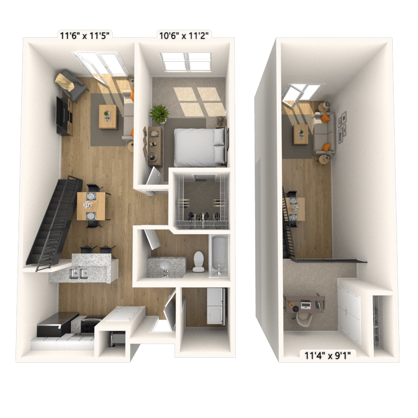 Floorplan image of unit 1412P2