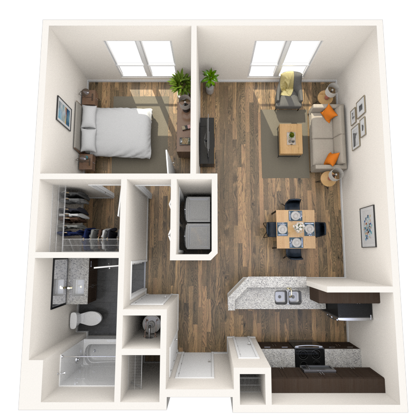 Floorplan image of unit 3205