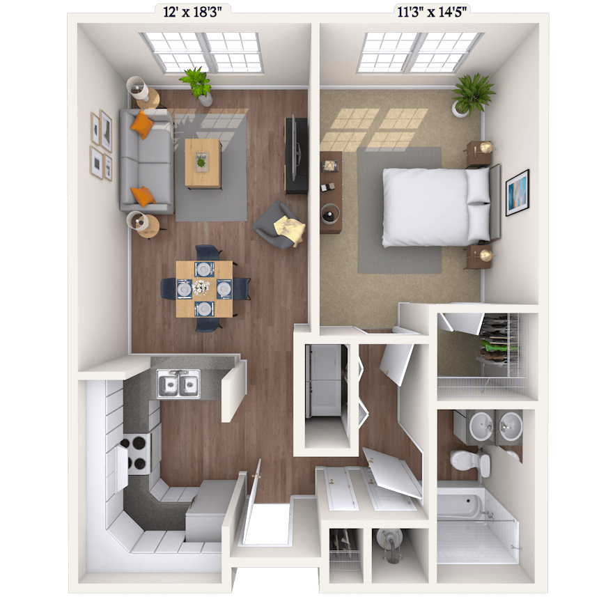 Floorplan image of unit 2208