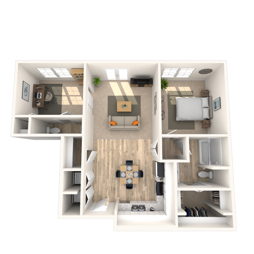 Floorplan image of unit 2301