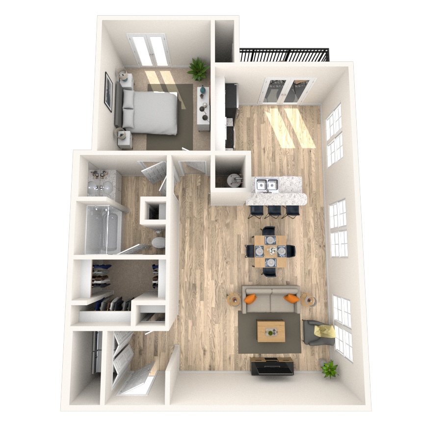 Floorplan image of unit 3317