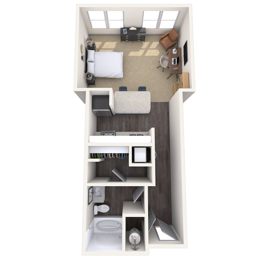Floorplan image of unit 2317