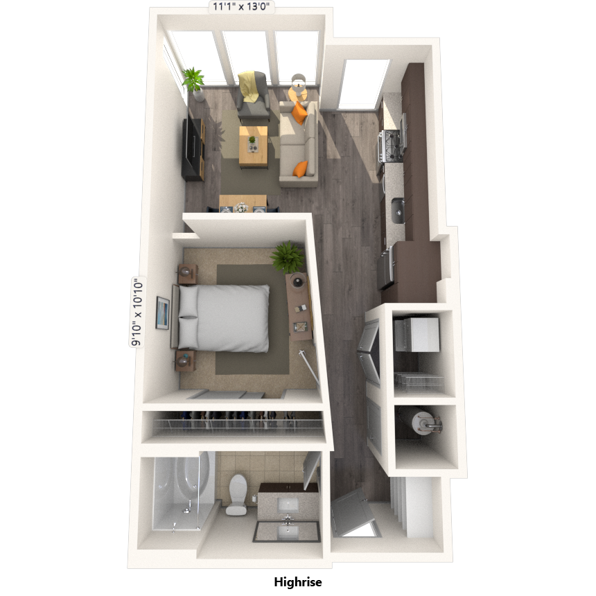 Floorplan image of unit 1905