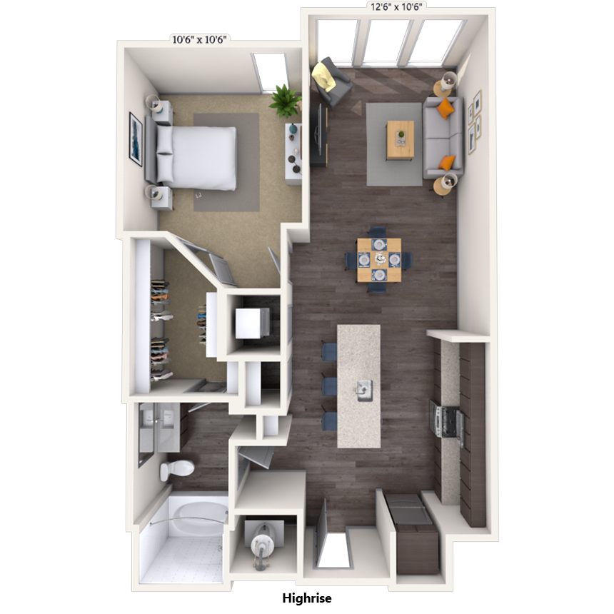 Floorplan image of unit 1116