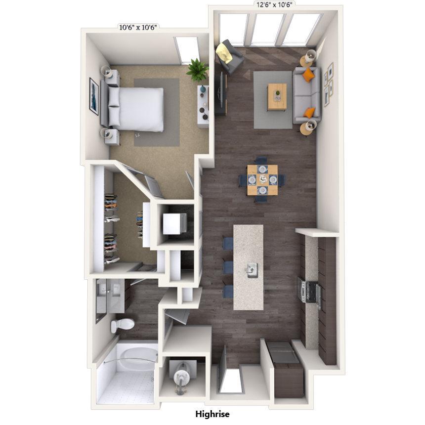 Floorplan image of unit 1716