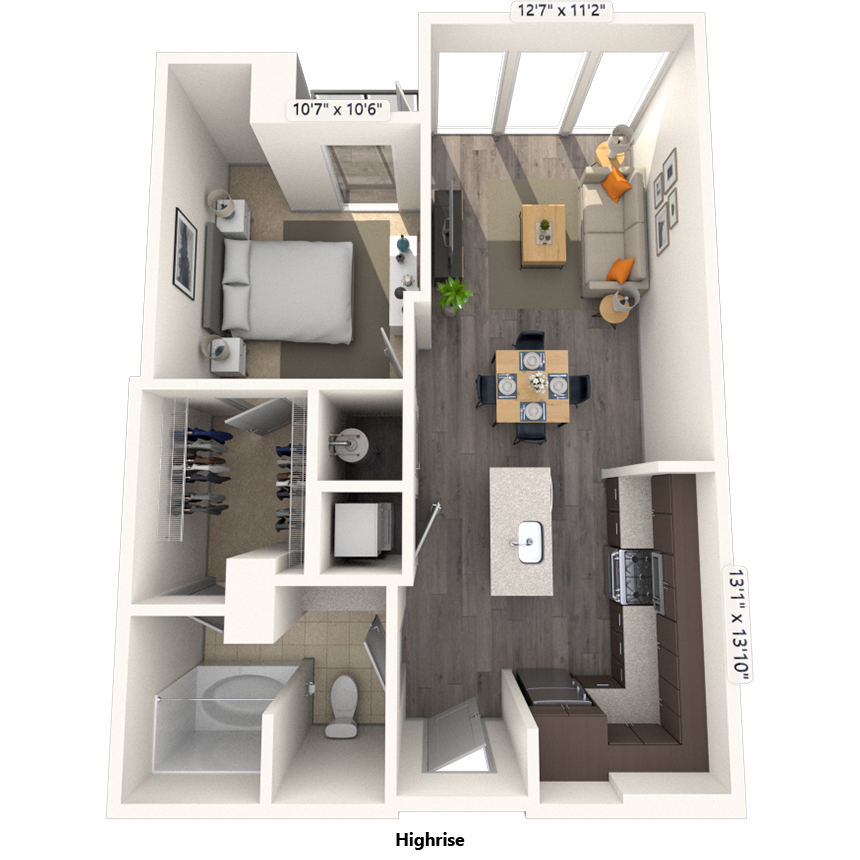 Floorplan image of unit 1508