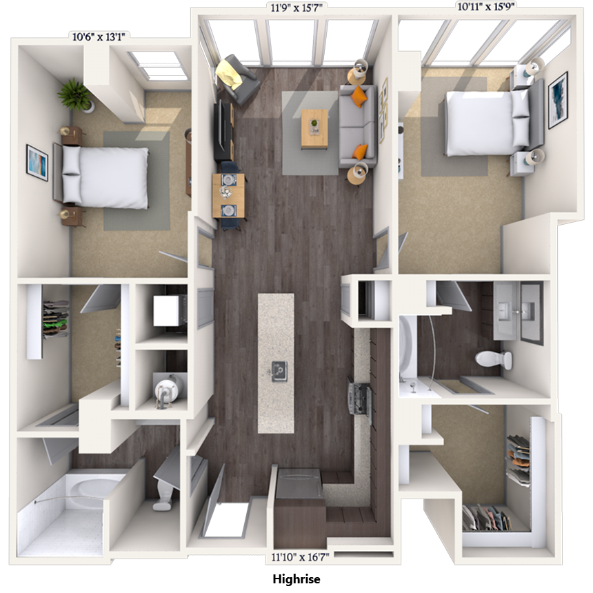 Floorplan image of unit 1410