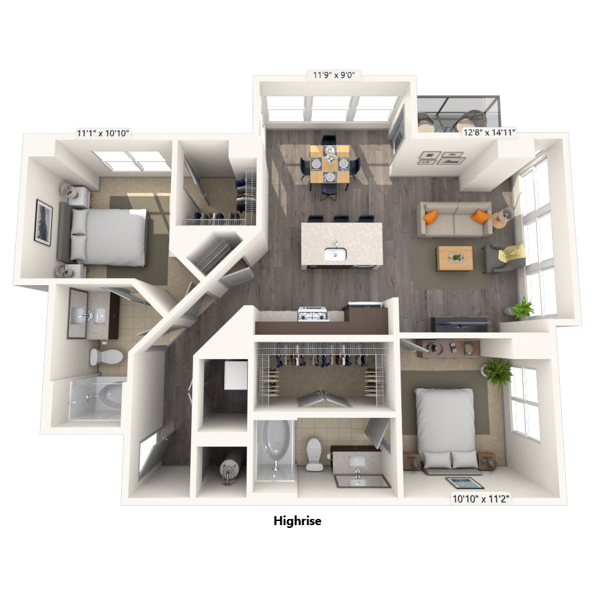 2 Bedroom Apartment – 600 Phipps Boulevard #2004, Atlanta, GA 30326