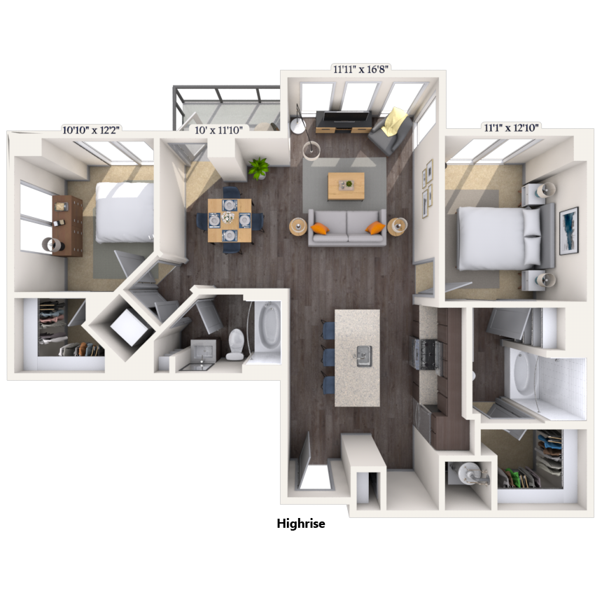 Floorplan image of unit 2401