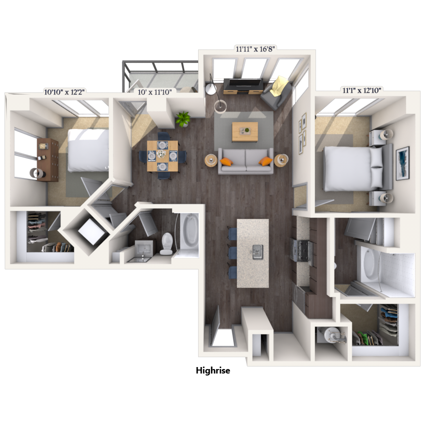 2 Bedroom Apartment – 600 Phipps Boulevard #2101, Atlanta, GA 30326