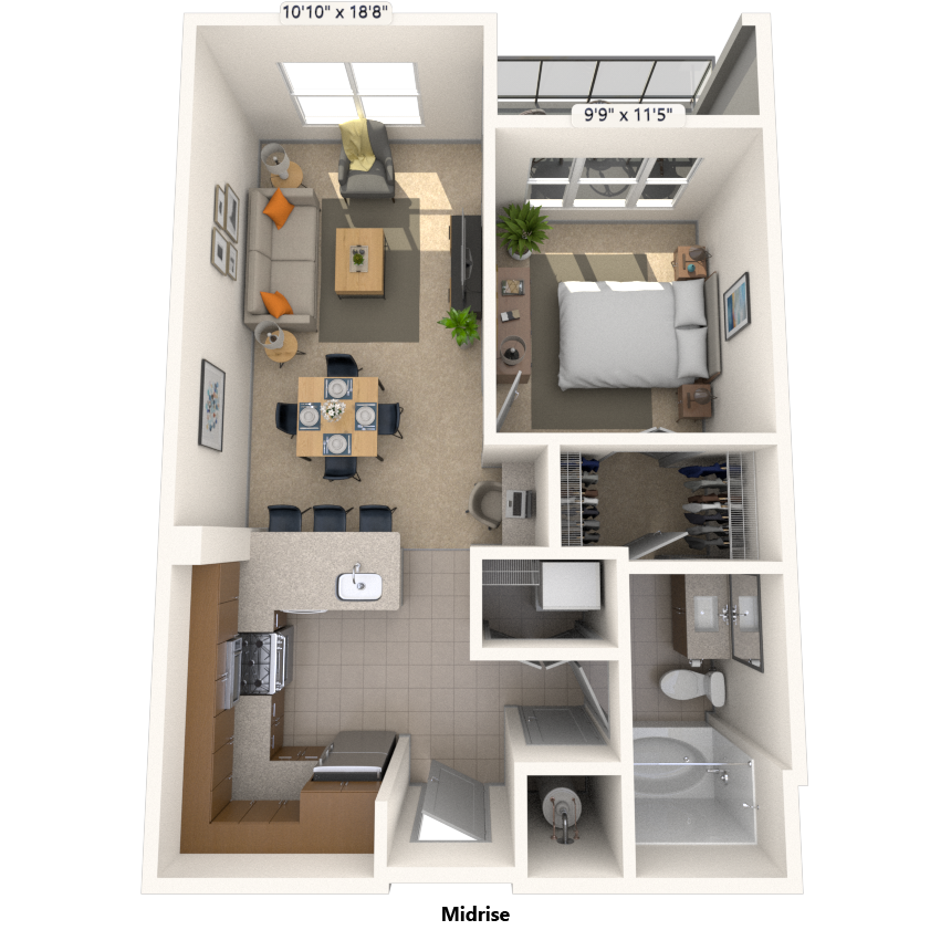 Floorplan image of unit 321