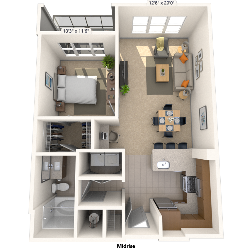 Floorplan image of unit 426