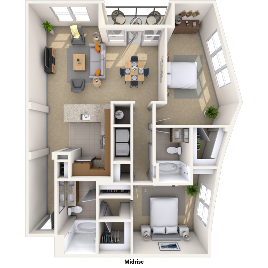 Floorplan image of unit 431