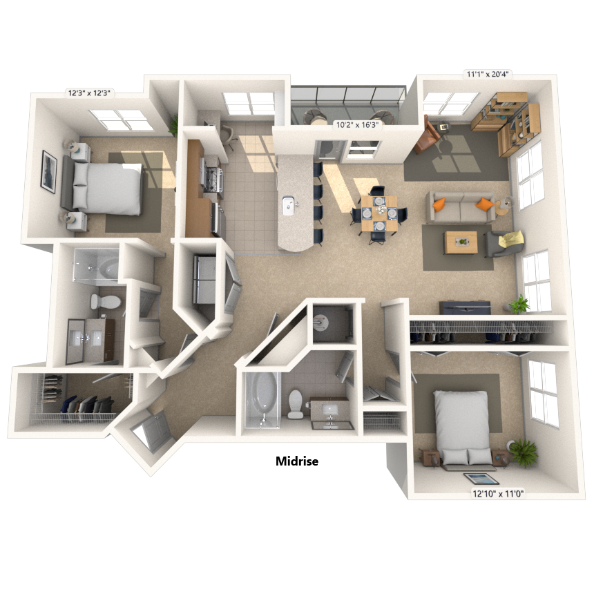 Floorplan image of unit 553