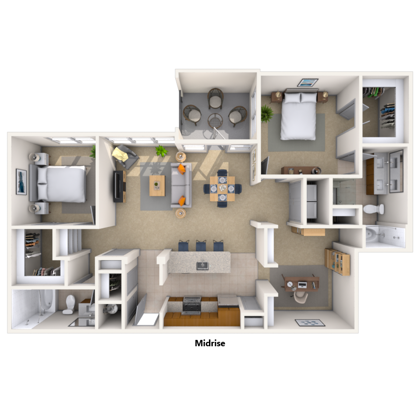 Floorplan image of unit 707