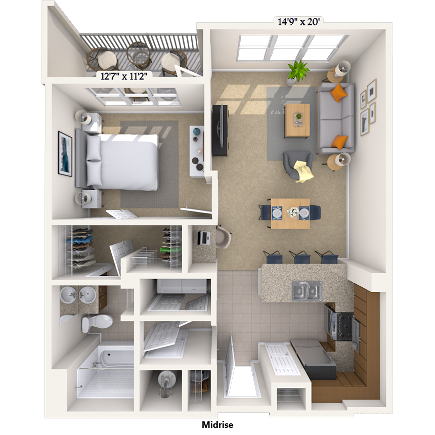 Floorplan image of unit 533