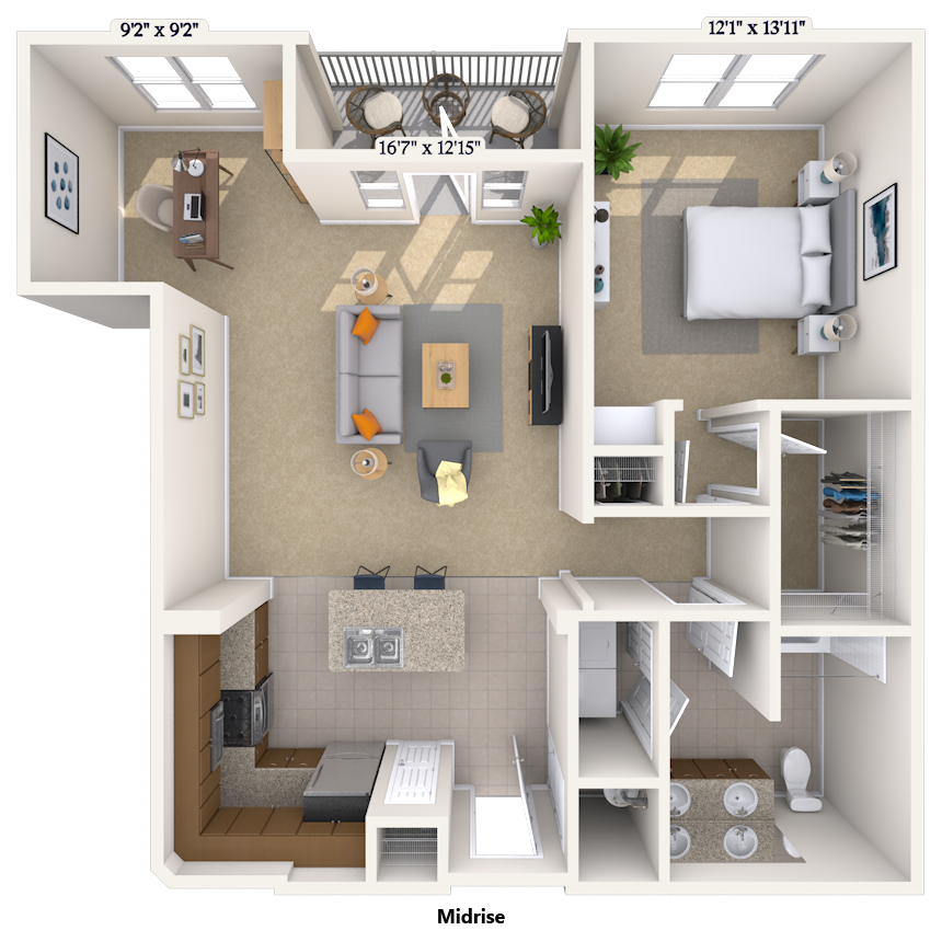 Floorplan image of unit 754