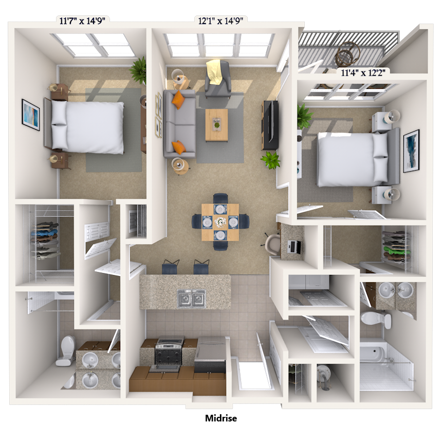 Floorplan image of unit 540