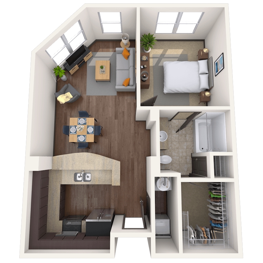 Floorplan image of unit 2404