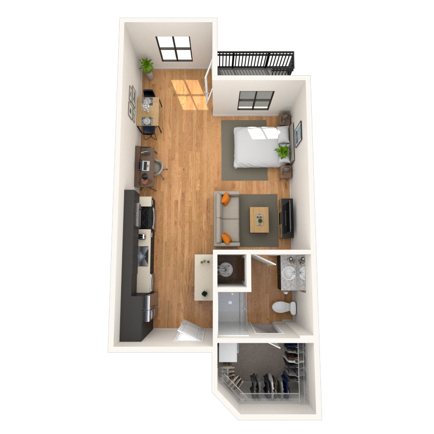 Floorplan image of unit 112