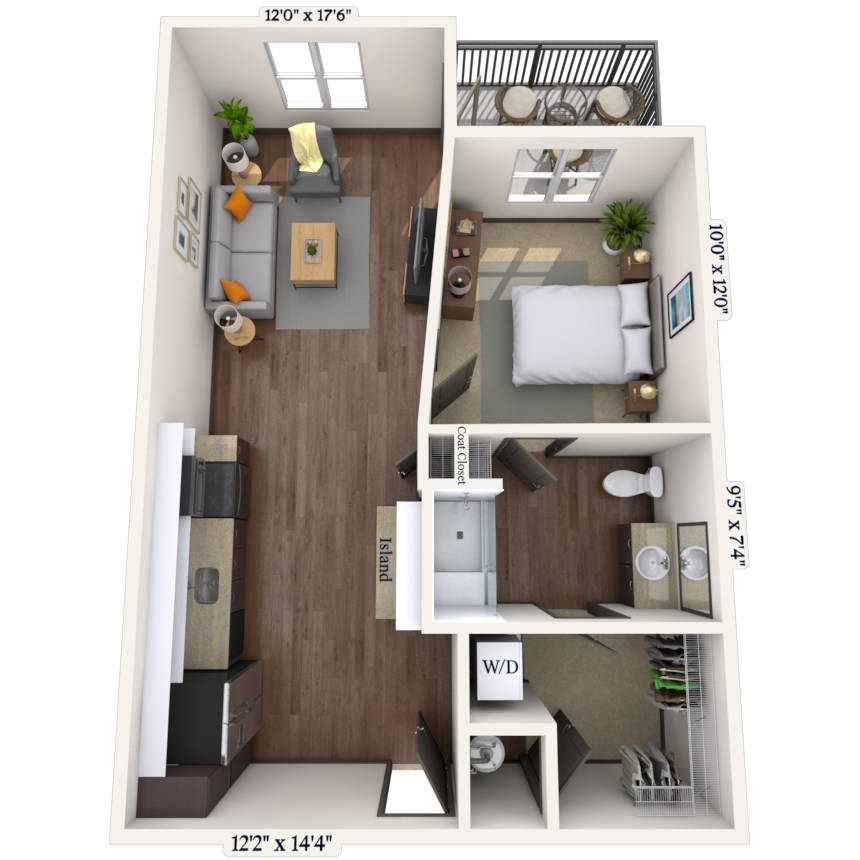 Floorplan image of unit 254