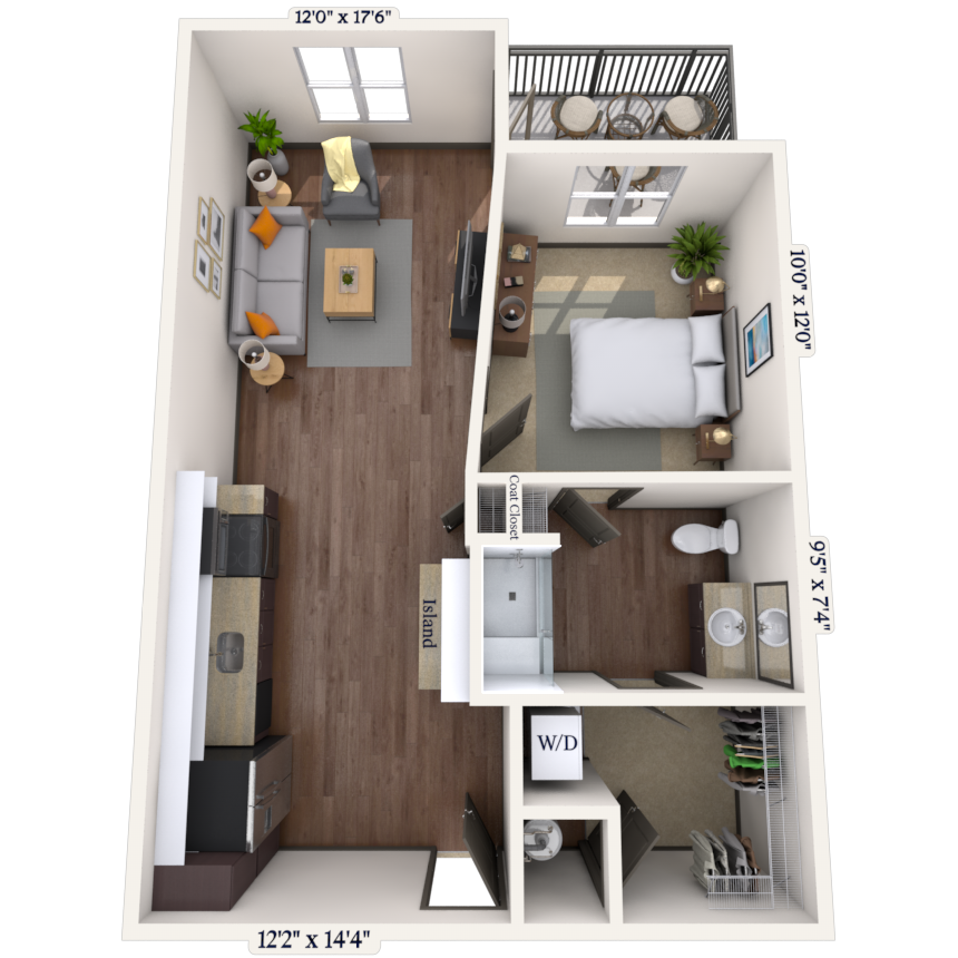 Floorplan image of unit 182