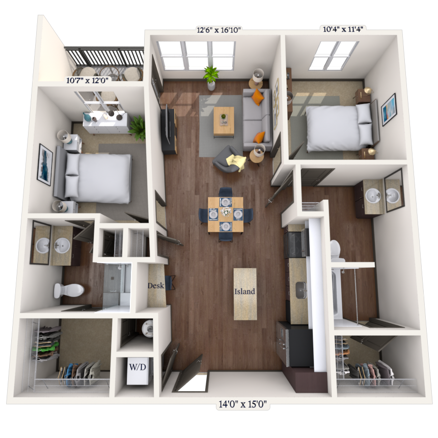 Floorplan image of unit 236