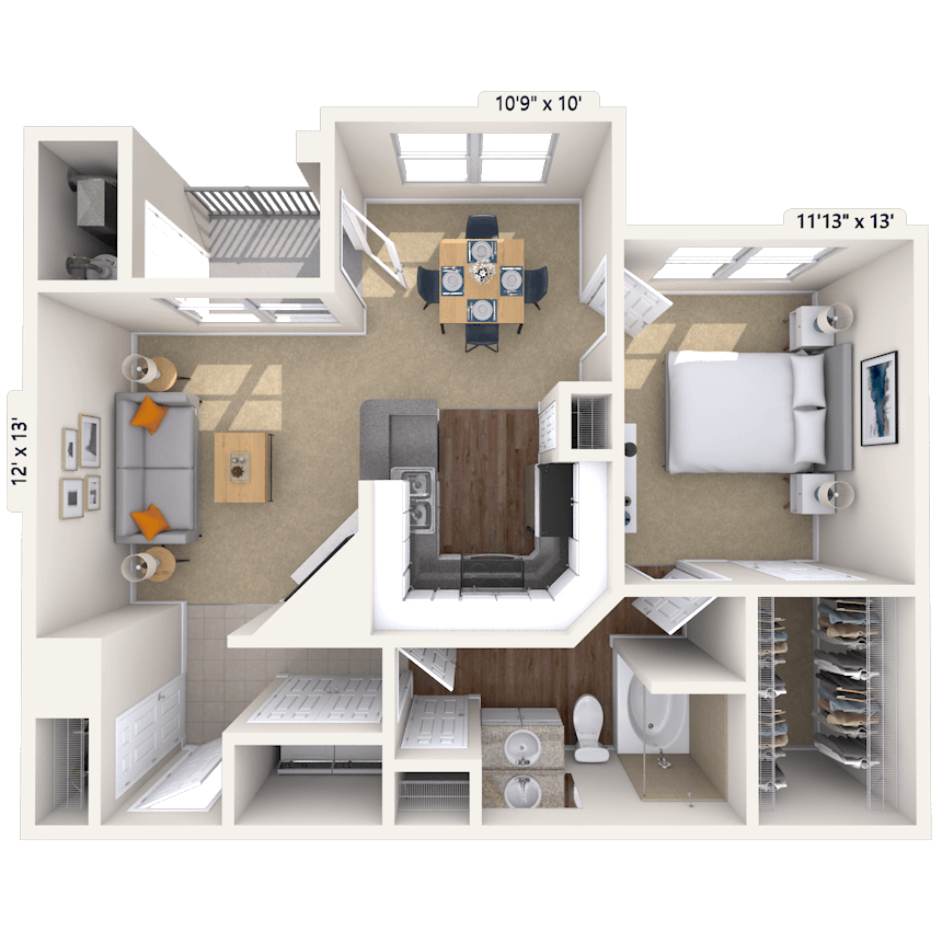 Floorplan image of unit 7205