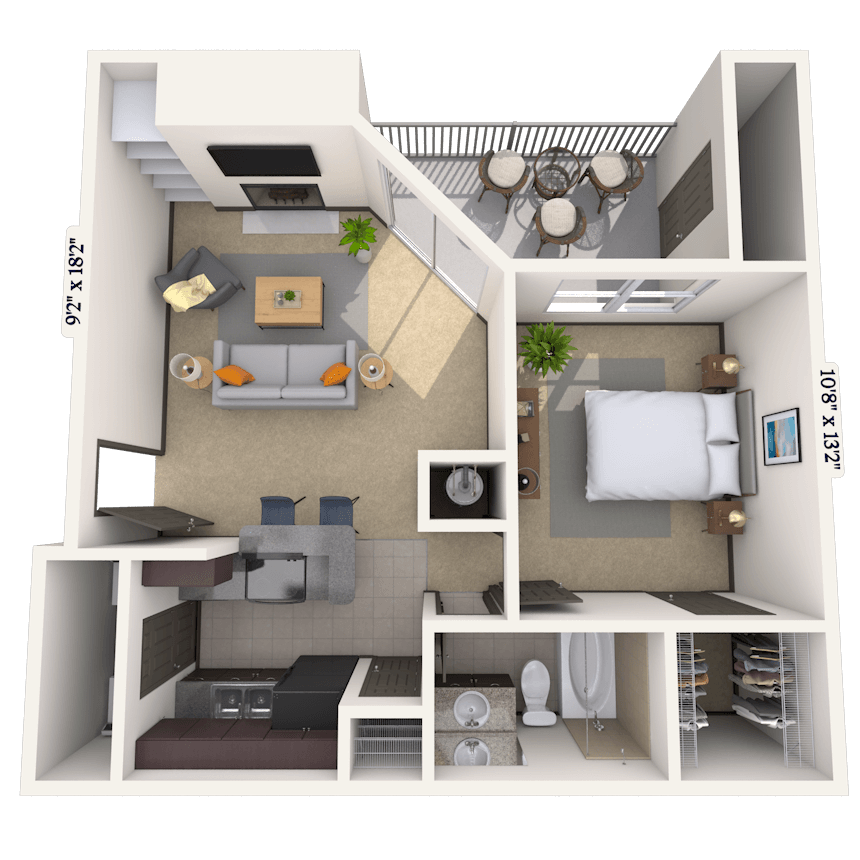 Floorplan image of unit 126B1500