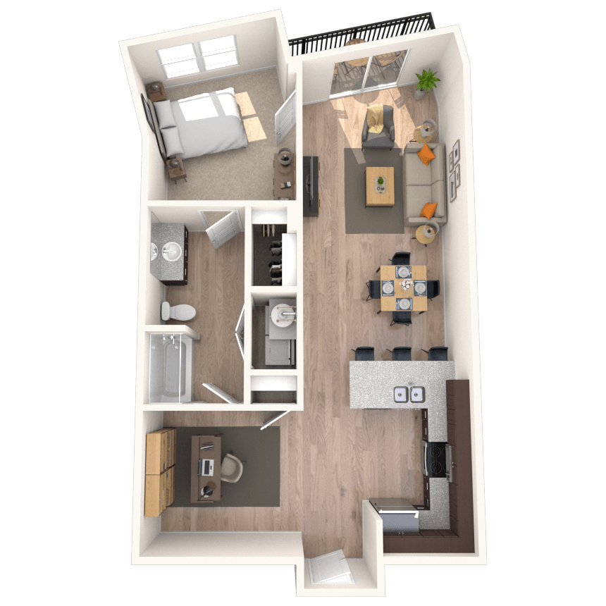 Floorplan image of unit 3708