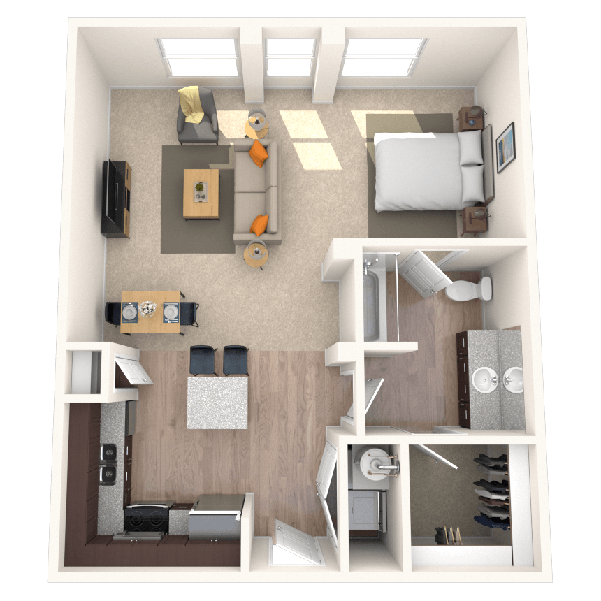 Floorplan image of unit 3720