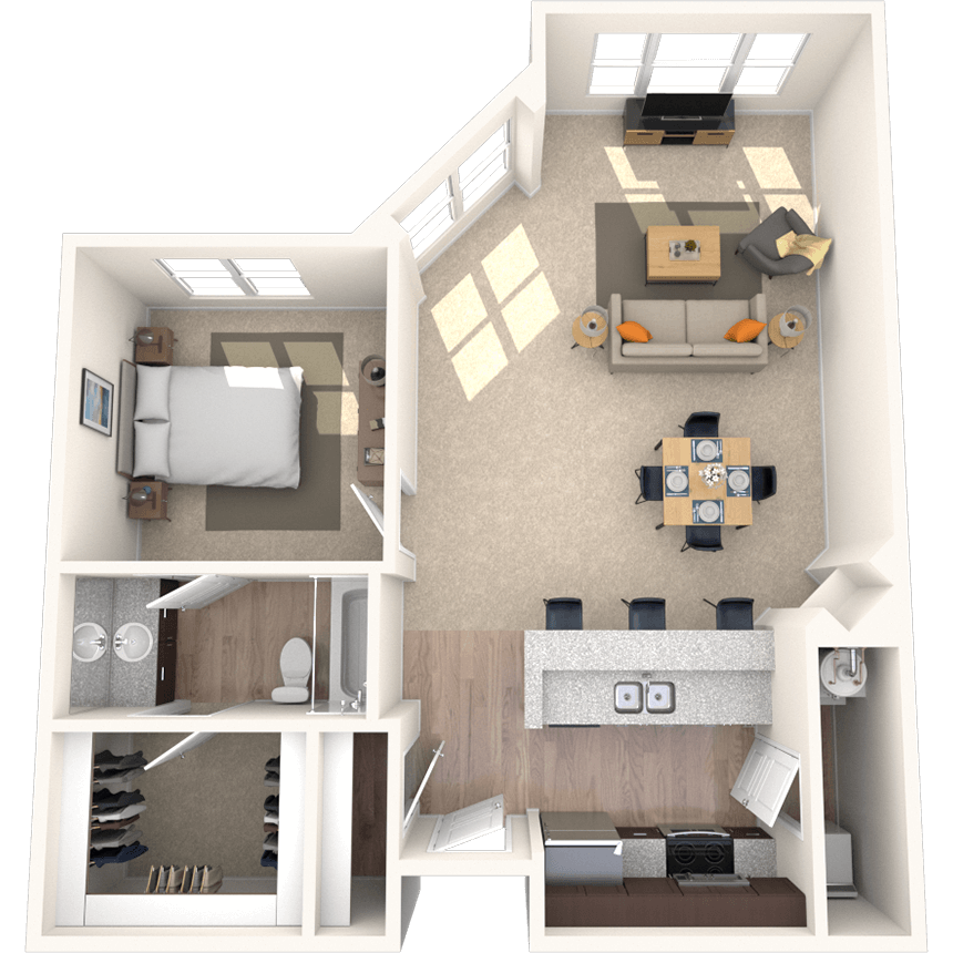 Floorplan image of unit 437