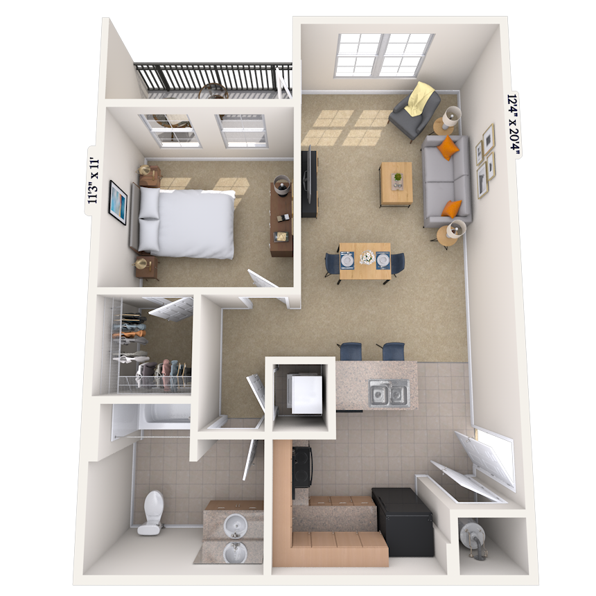 Floorplan image of unit I 3113