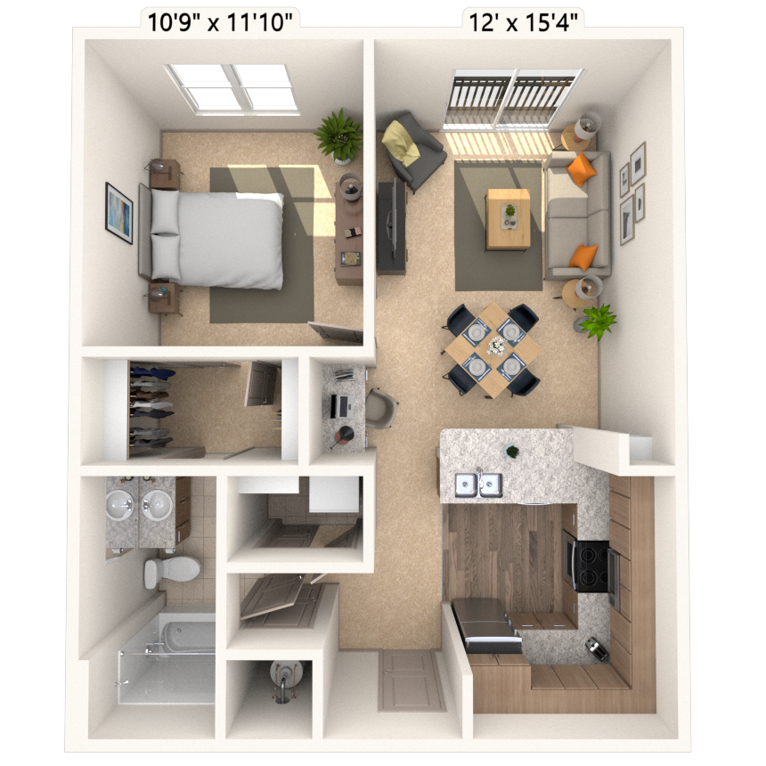Floorplan image of unit 14304
