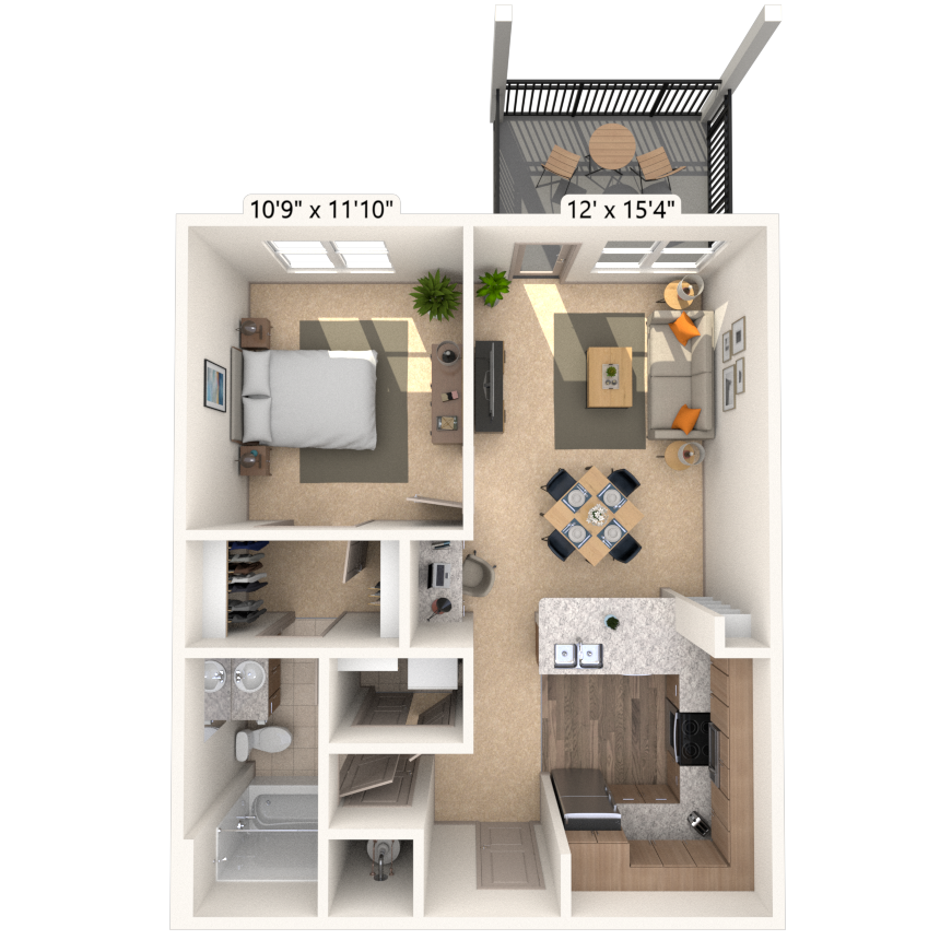 Floorplan image of unit 17109