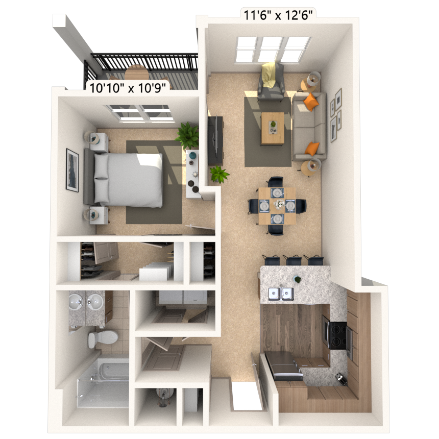 Floorplan image of unit 12109