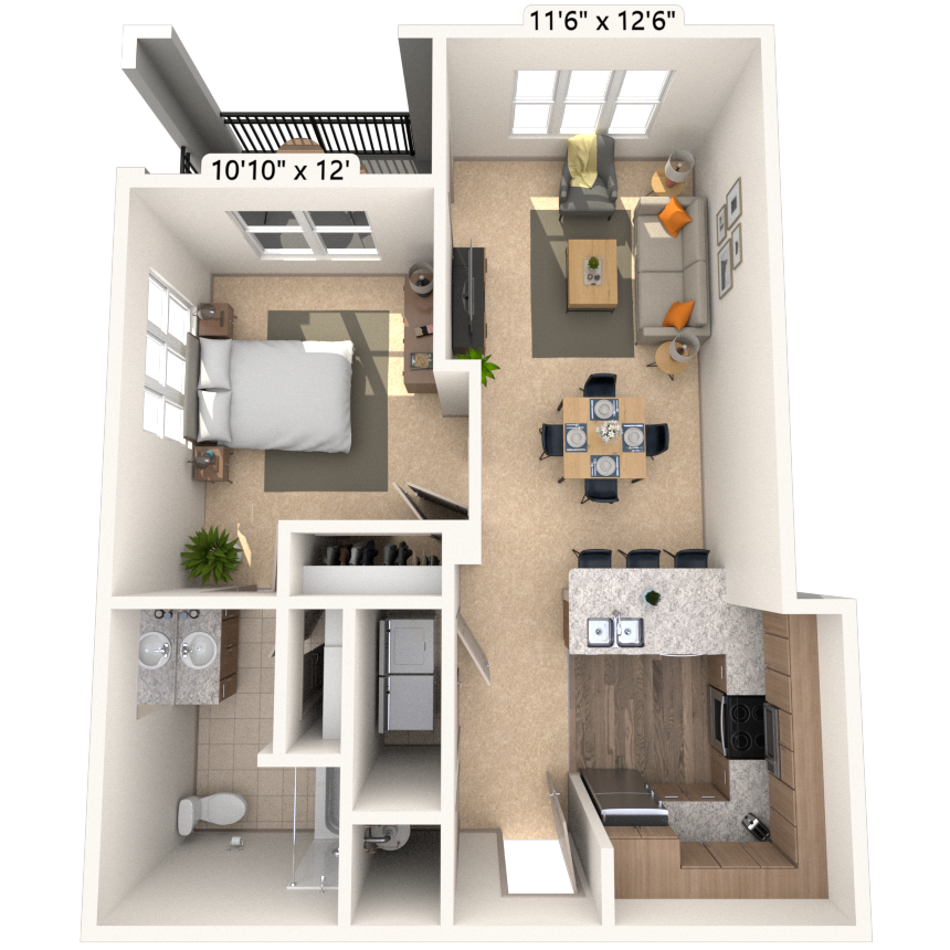Floorplan image of unit 12101