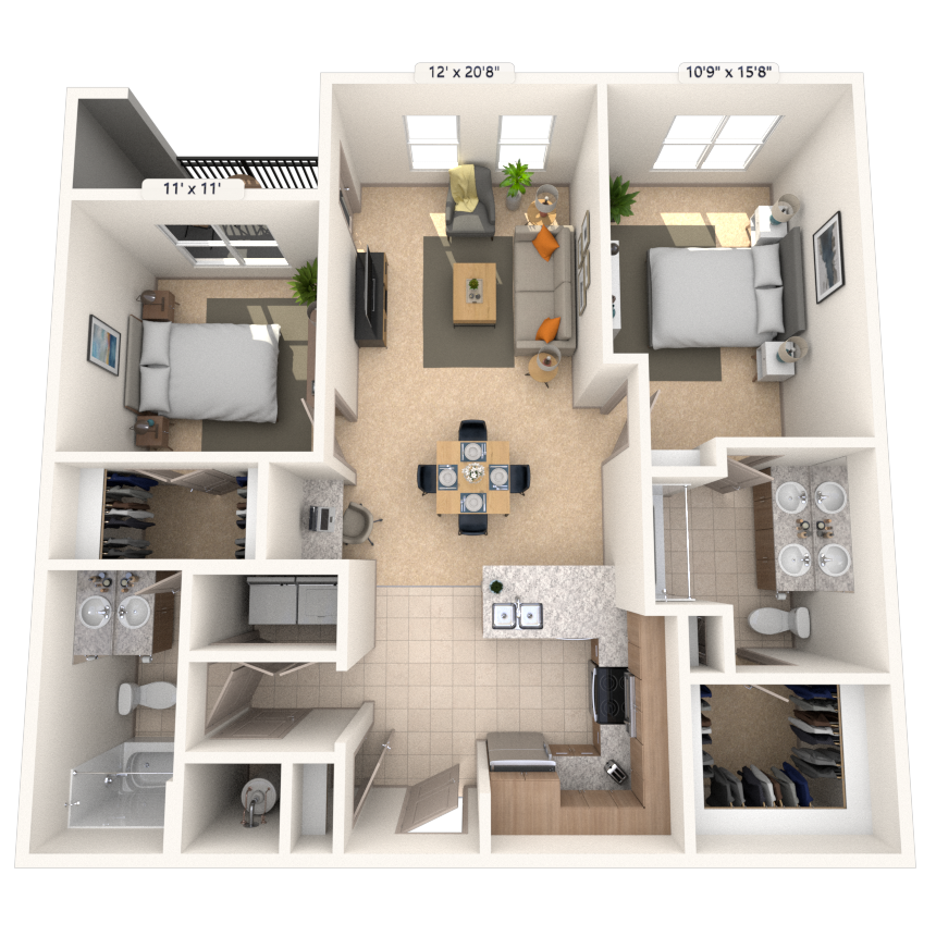 Floorplan image of unit I 8208
